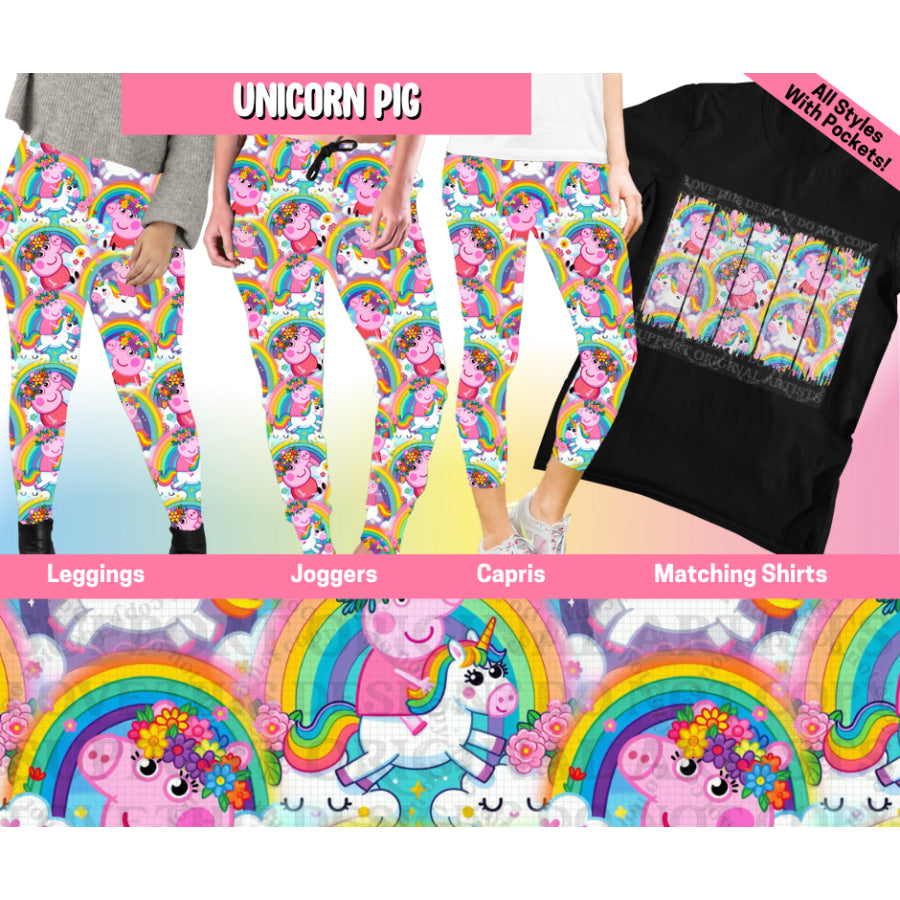 Preorder Custom Styles - Unicorn Pig - 23 May - ETA early Sep 2025 Leggings