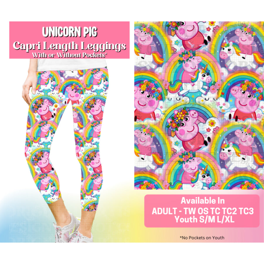 Preorder Custom Styles - Unicorn Pig - 23 May - ETA early Sep 2025 Leggings