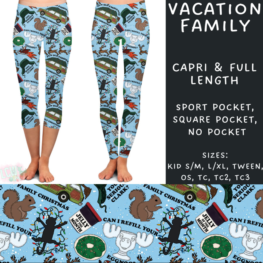 Preorder Custom Styles - Vacation Family - Closes 31 Oct - ETA early Jan 2025 Leggings