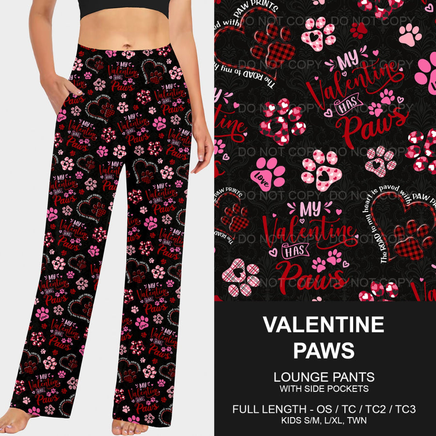 PREORDER Custom Styles - Valentine Paws - Closes 26 Nov - ETA early Feb 2025 Loungewear