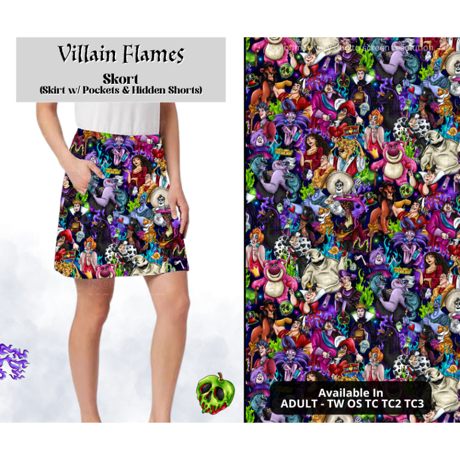 Preorder Custom Styles - Villain Flames - Closes 28 Mar - ETA mid Jul 2025 Leggings