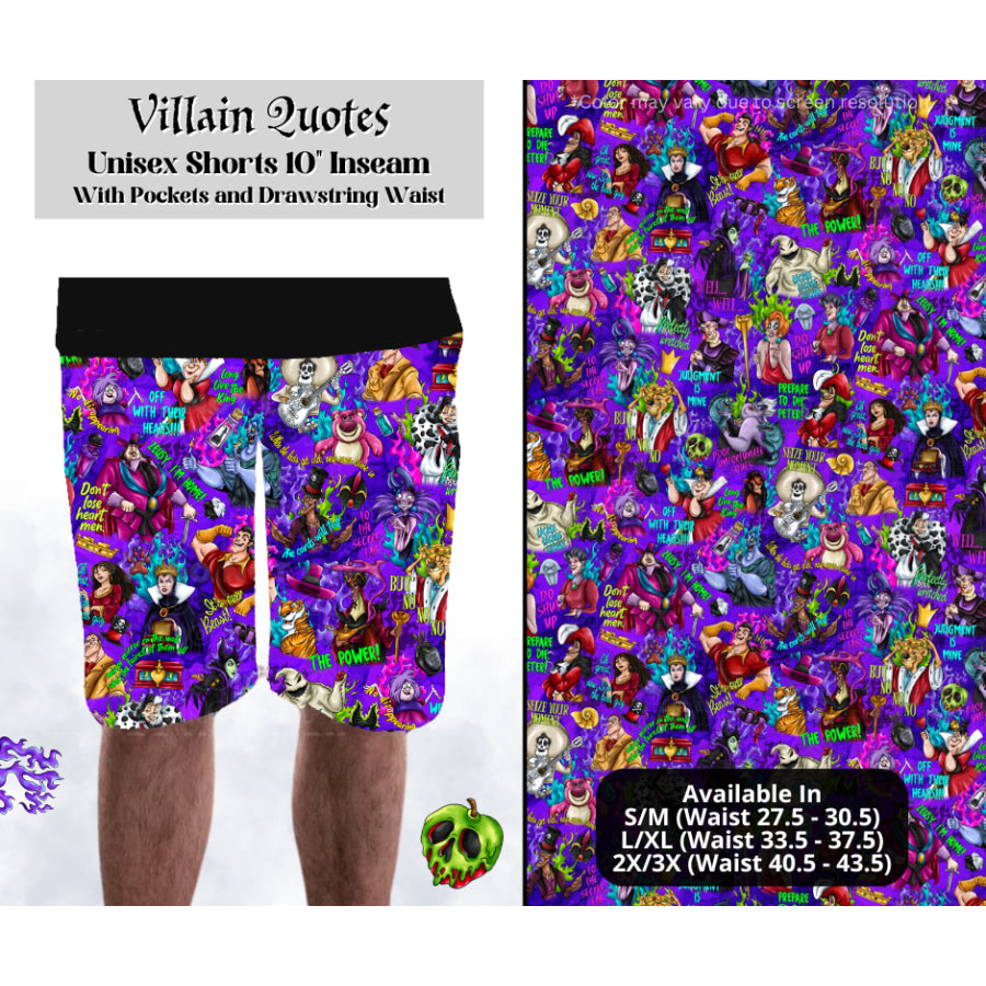 Preorder Custom Styles - Villain Quotes - Closes 28 Mar - ETA mid Jul 2025 Leggings