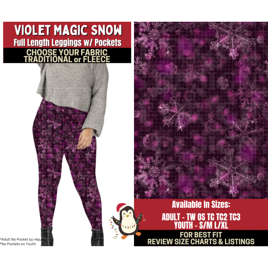 Preorder Custom Styles Violet Magic Snow Closes 4 Sep ETA early Jan 2026 Leggings