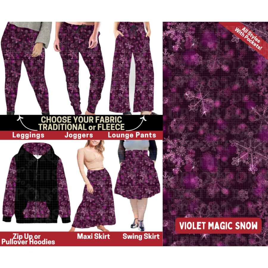 Preorder Custom Styles Violet Magic Snow Closes 4 Sep ETA early Jan 2026 Leggings