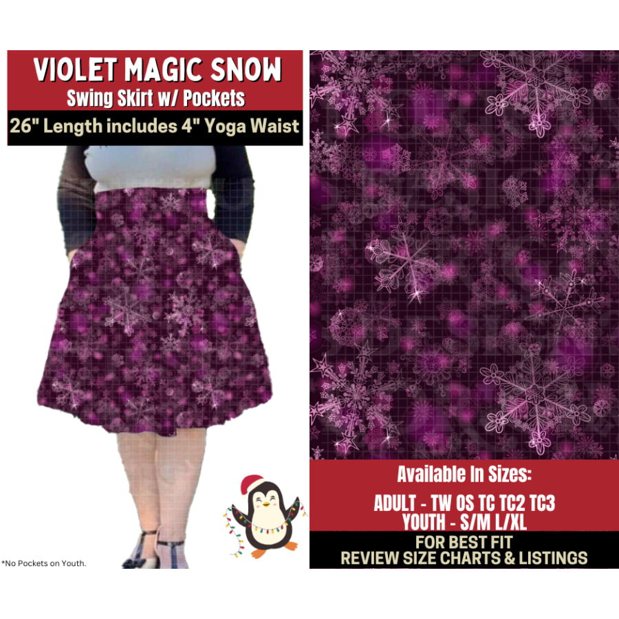 Preorder Custom Styles Violet Magic Snow Closes 4 Sep ETA early Jan 2026 Leggings