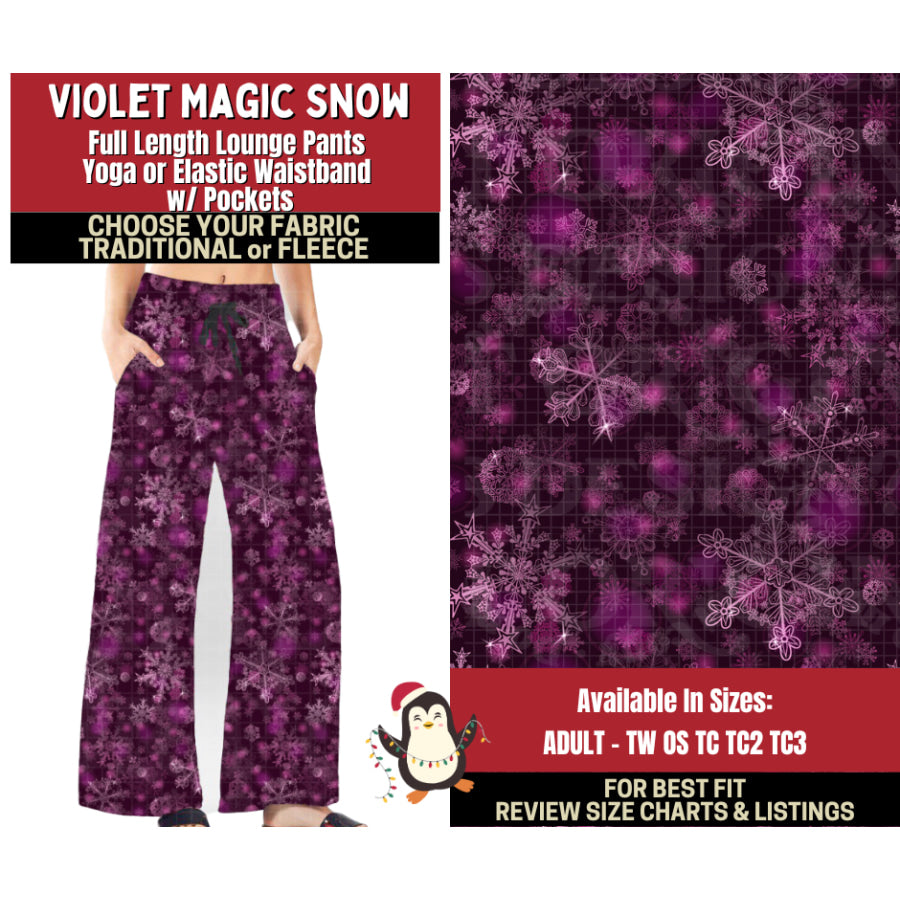 Preorder Custom Styles Violet Magic Snow Closes 4 Sep ETA early Jan 2026 Leggings