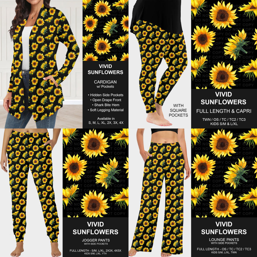 Preorder Custom Styles - Vivid Sunflowers - Closes 23 Sep - ETA late Dec 2025 Loungewear