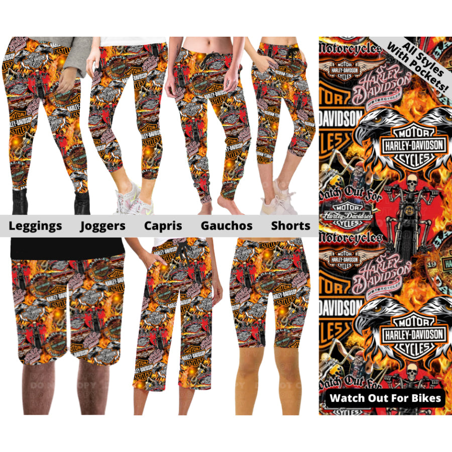 Preorder Custom Styles - Watch Out For Bikes - Closes 17 Mar - ETA late Jun 2025 Leggings