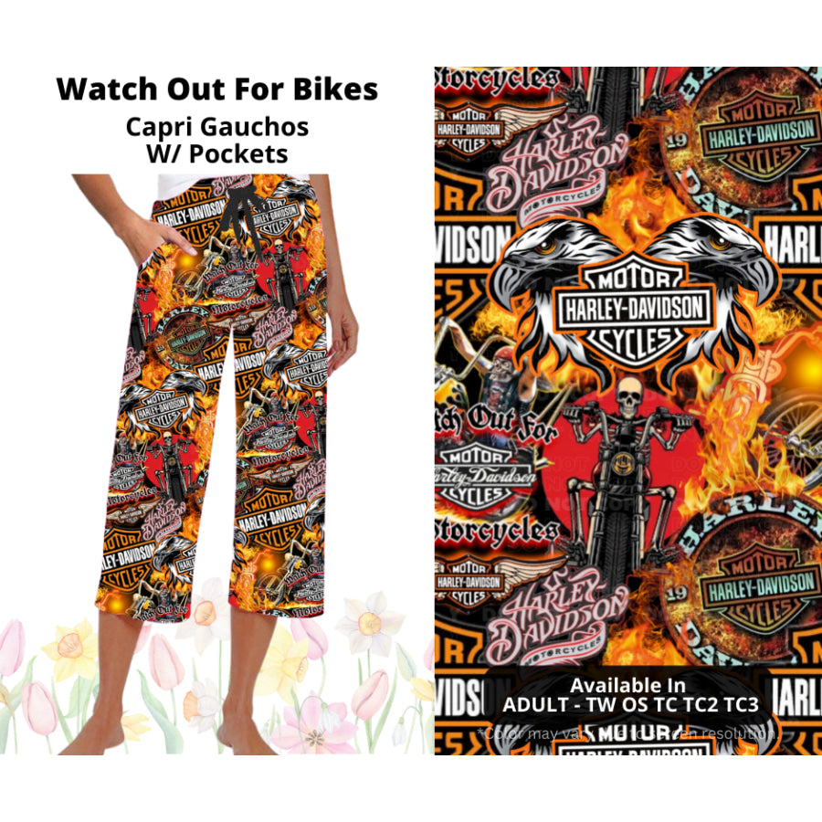 Preorder Custom Styles - Watch Out For Bikes - Closes 17 Mar - ETA late Jun 2025 Leggings