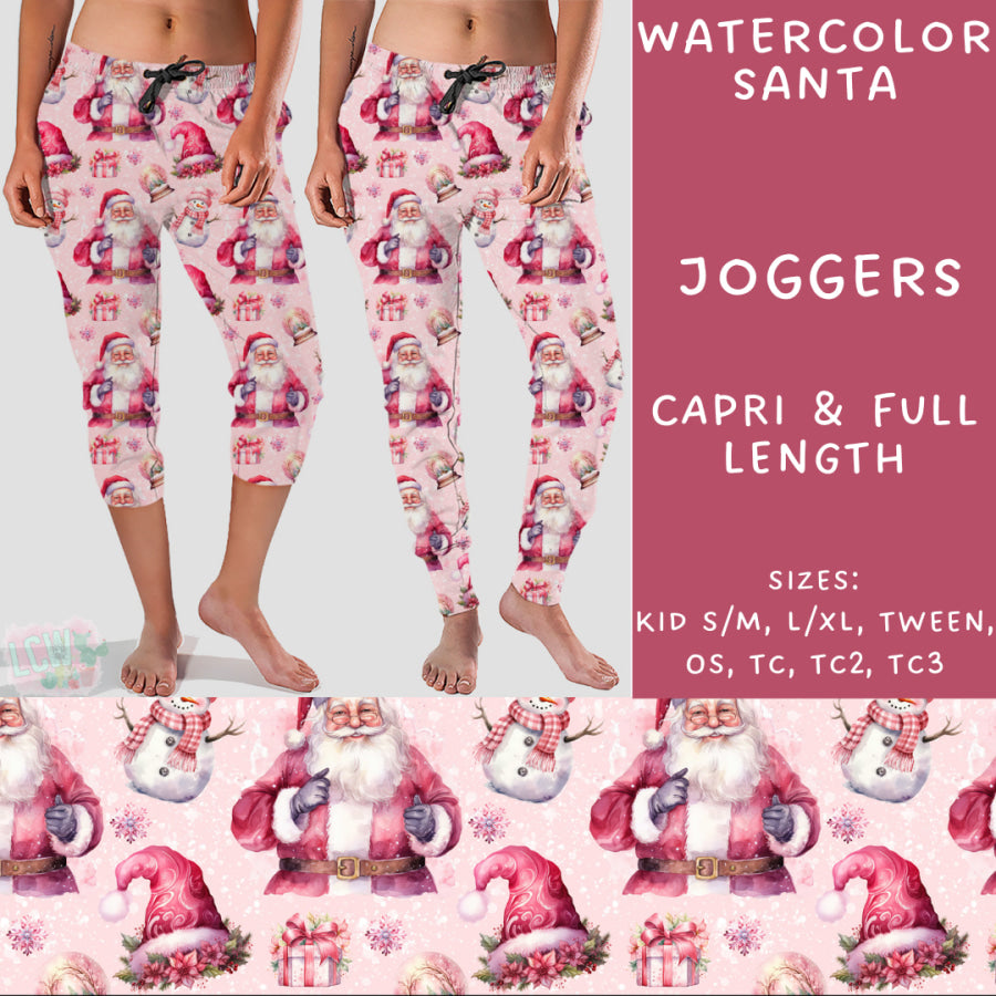 Preorder Custom Styles - Watercolour Santa - Closes 31 Oct - ETA early Jan 2025 Leggings