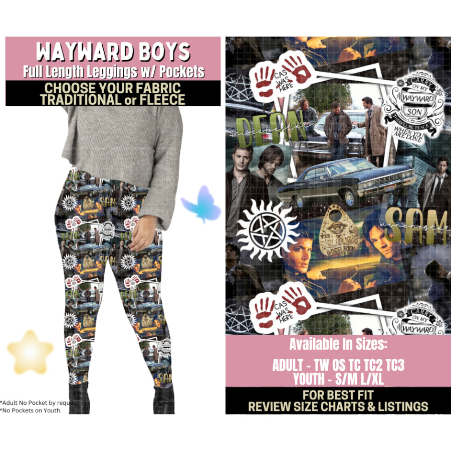 Preorder Custom Styles - Wayward Boys - Closes 25 Sep - ETA late Jan 2026 Leggings