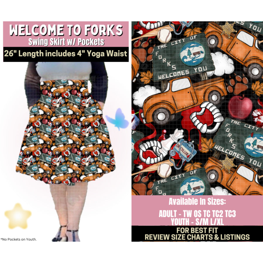 Preorder Custom Styles - Welcome To Forks - Closes 25 Sep - ETA late Jan 2026 Leggings
