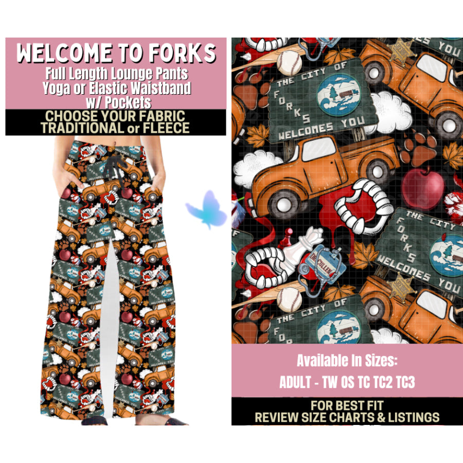 Preorder Custom Styles - Welcome To Forks - Closes 25 Sep - ETA late Jan 2026 Leggings