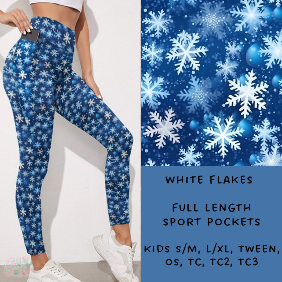 Preorder Custom Styles - White Flakes - Closes 15 Nov - ETA early Feb 2025 Leggings