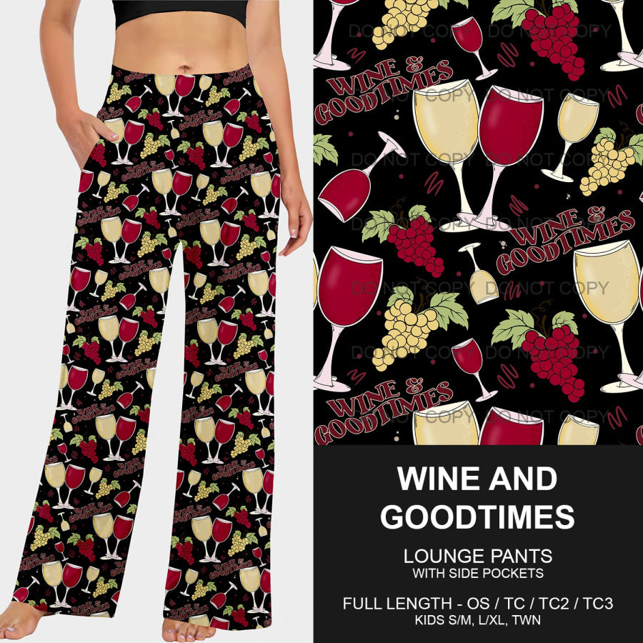 PREORDER Custom Styles - Wine and Good Times - Closes 4 Mar - ETA late May 2025 Loungewear