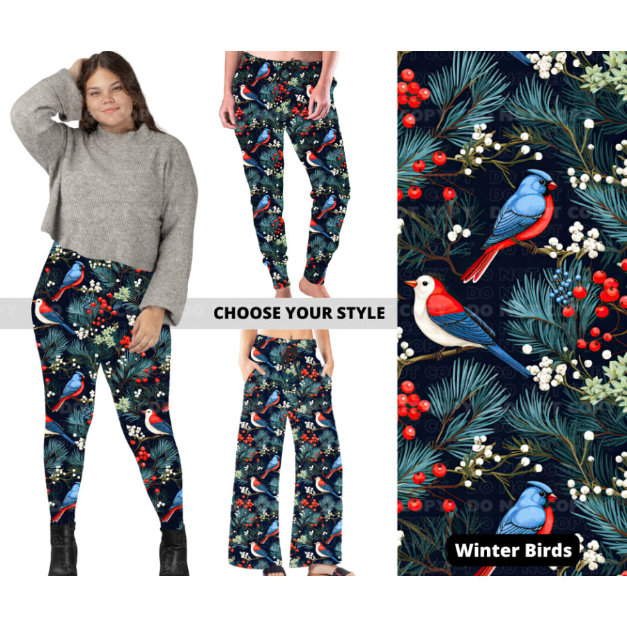 PREORDER Custom Styles - Winter Birds - Closes 14 Oct - ETA early Jan 2024 Leggings