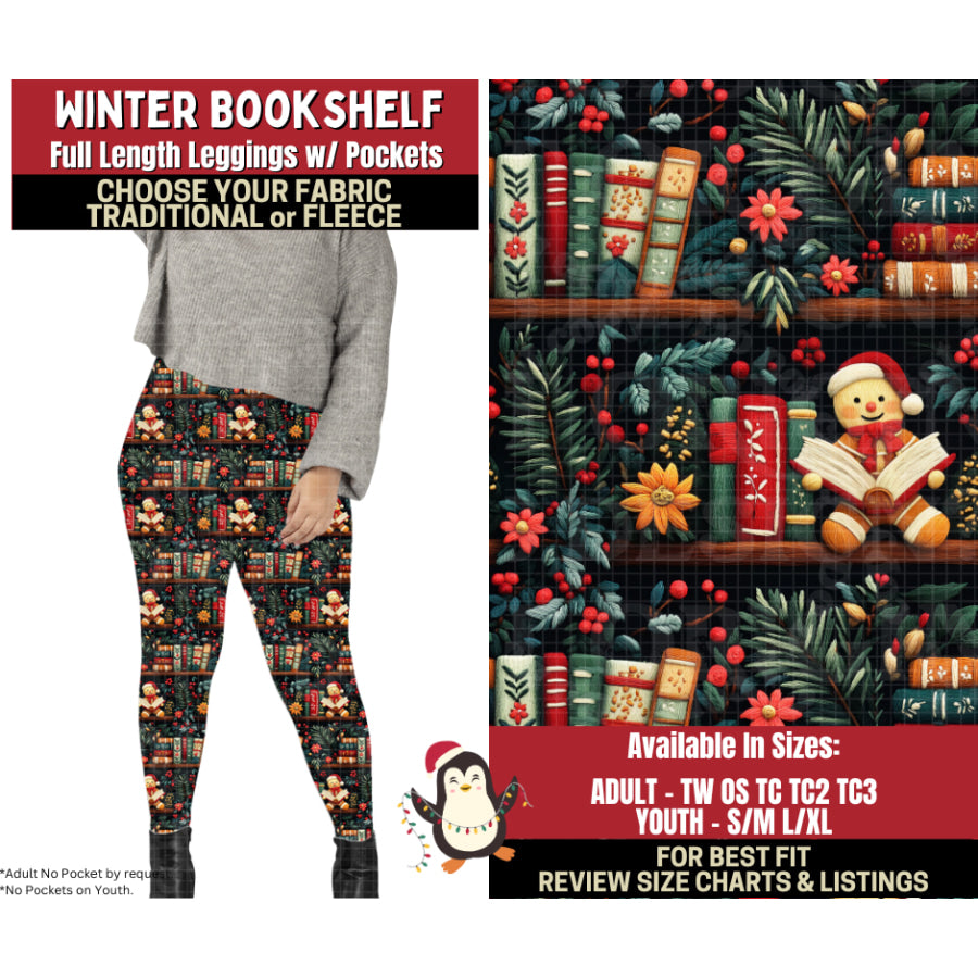 Preorder Custom Styles Winter Bookshelf Closes 4 Sep ETA early Jan 2026 Leggings