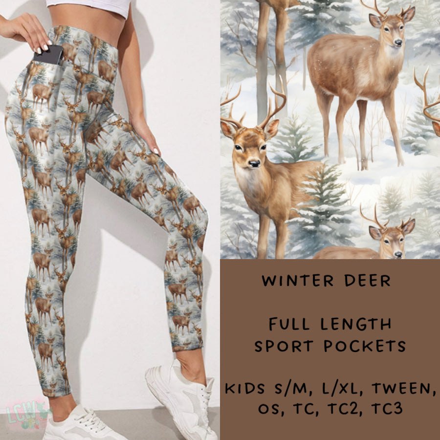 Preorder Custom Styles - Winter Deer - Closes 15 Nov - ETA early Feb 2025 Leggings