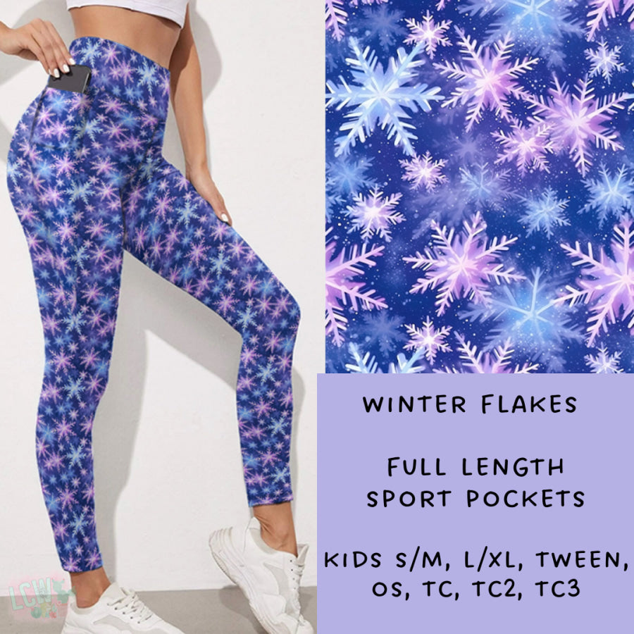 Preorder Custom Styles - Winter Flakes - Closes 15 Nov - ETA early Feb 2025 Leggings