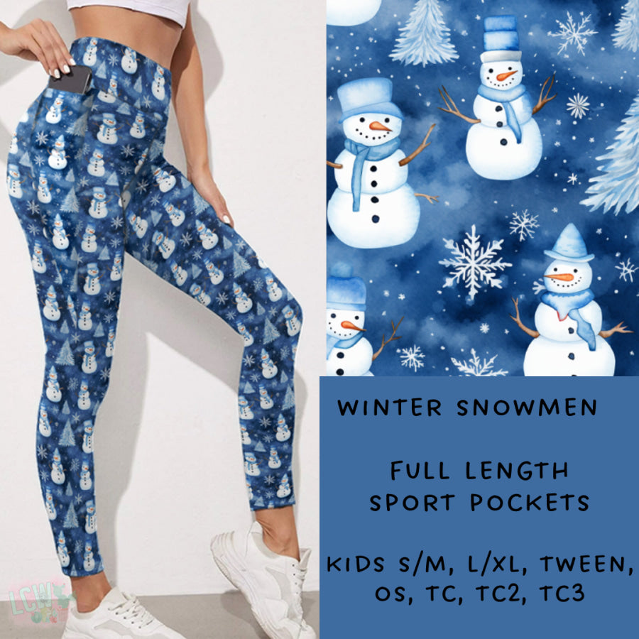 Preorder Custom Styles - Winter Snowmen - Closes 15 Nov - ETA early Feb 2025 Leggings