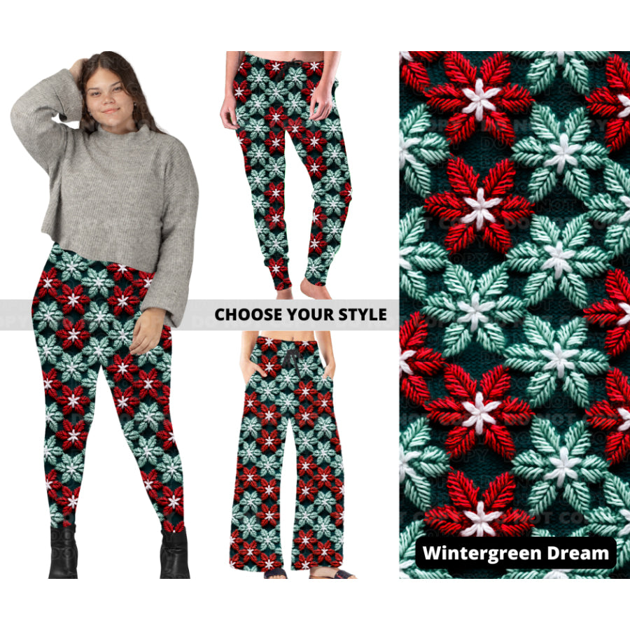 PREORDER Custom Styles - Wintergreen Dream - Closes 7 Oct - ETA late Dec 2024 Leggings