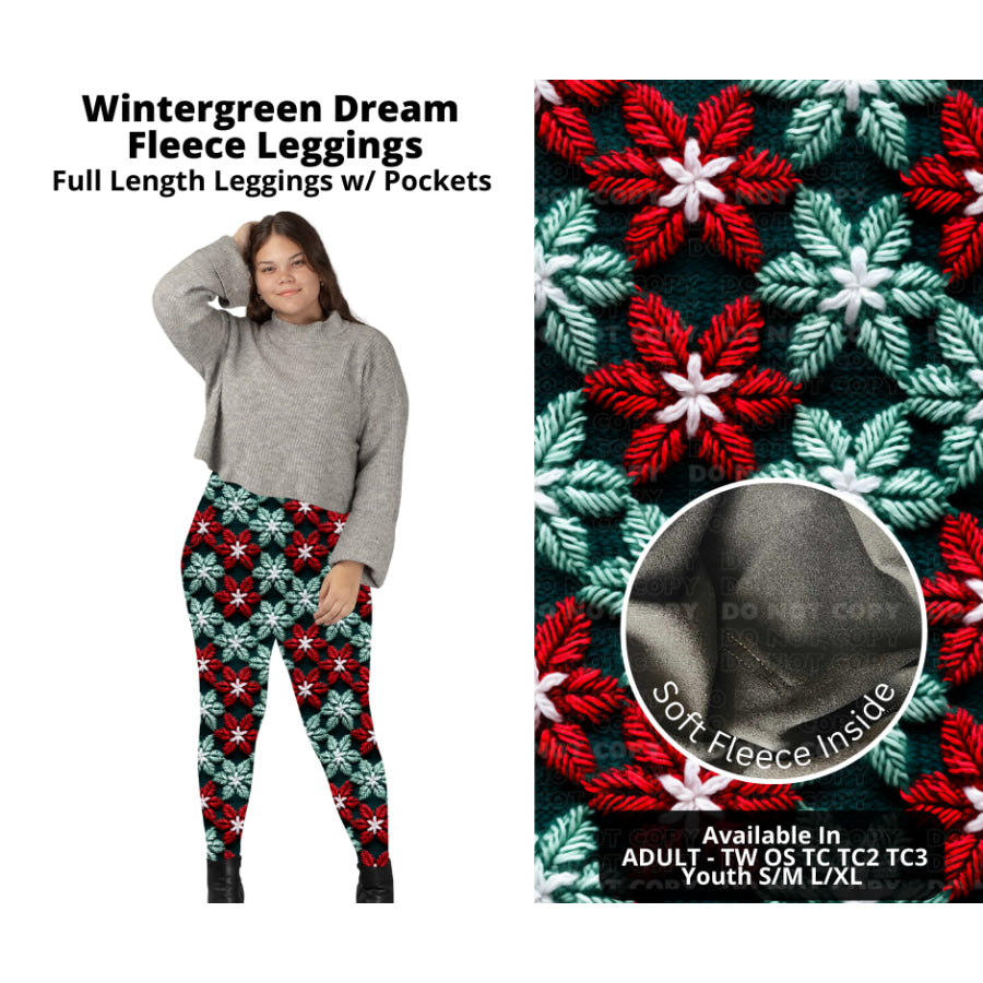 PREORDER Custom Styles - Wintergreen Dream - Closes 7 Oct - ETA late Dec 2024 Leggings