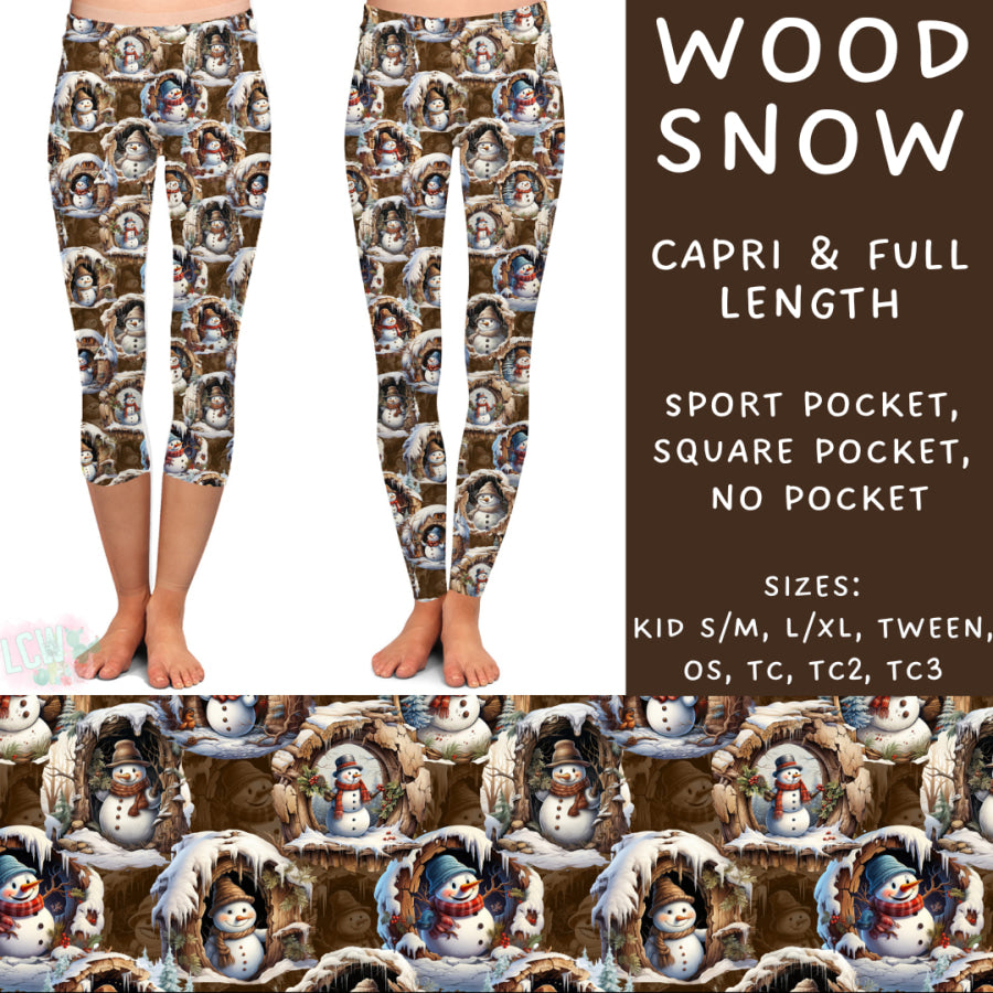 Preorder Custom Styles - Wood Snow - Closes 22 Nov - ETA early Feb 2025 Leggings