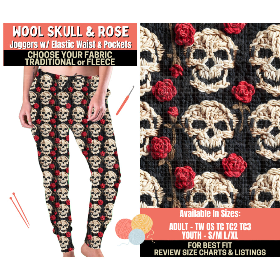Preorder Custom Styles - Wool Skull and Rose - Closes 1 Oct - ETA Early Feb 2026 Leggings