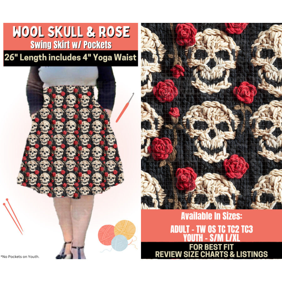 Preorder Custom Styles - Wool Skull and Rose - Closes 1 Oct - ETA Early Feb 2026 Leggings