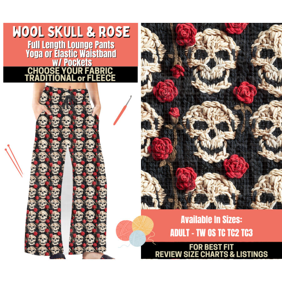 Preorder Custom Styles - Wool Skull and Rose - Closes 1 Oct - ETA Early Feb 2026 Leggings