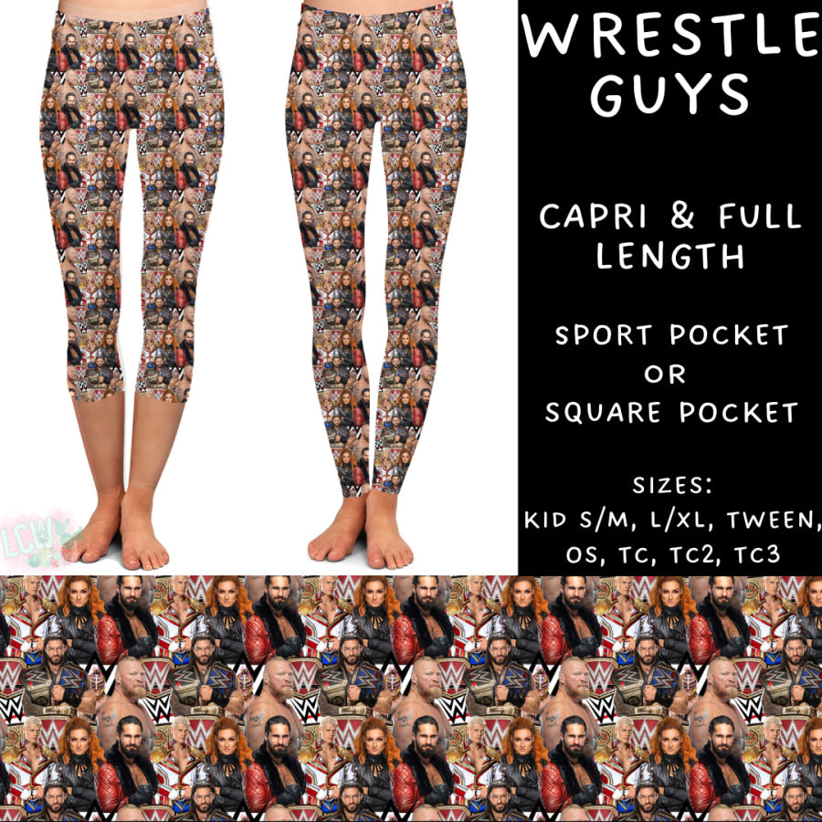 Preorder Custom Styles - Wrestle Guys - Closes 10 Mar - ETA early Jun 2025 Leggings