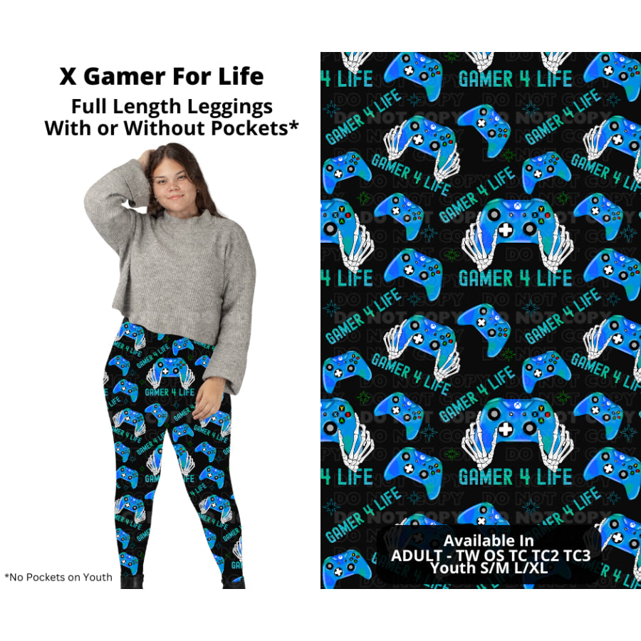 PREORDER Custom Styles - X Gamer For Life - Closes 27 Nov - ETA late Feb 2025 Leggings