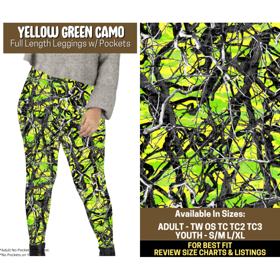 Preorder Custom Styles Yellow Green Camo Closes 12 Sep ETA mid Jan 2026 Leggings