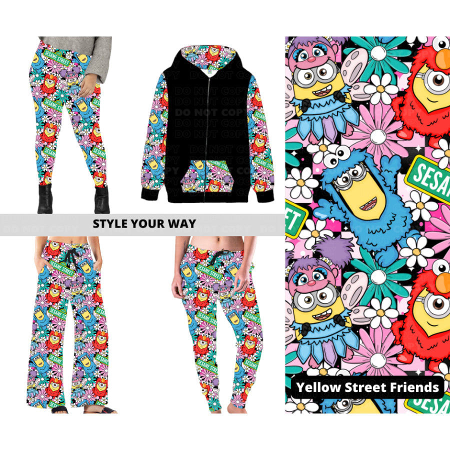 PREORDER Custom Styles - Yellow Street Friends - Closes 21 Nov - ETA late Feb 2025 Leggings