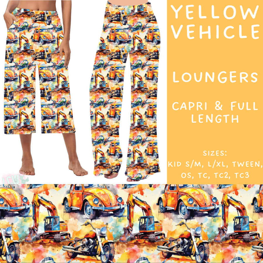 Preorder Custom Styles - Yellow Vehicle - Closes 2 Oct - ETA late Dec 2024 Leggings