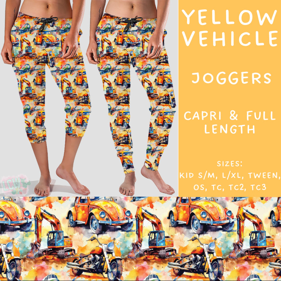 Preorder Custom Styles - Yellow Vehicle - Closes 2 Oct - ETA late Dec 2024 Leggings