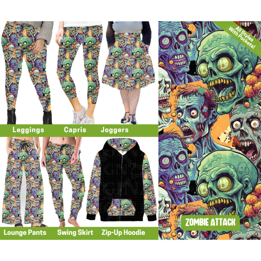 Preorder Custom Styles - Zombie Attack - Closes 4 Aug - ETA late Nov 2025 Leggings