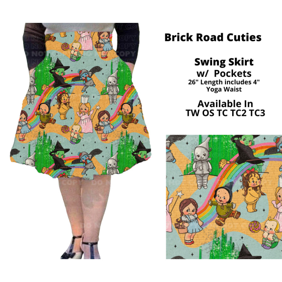 PREORDER Custom Swing and Maxi Skirts - Brick Road Cuties - Closes 30 Sep - ETA late Dec 2024 Skirts