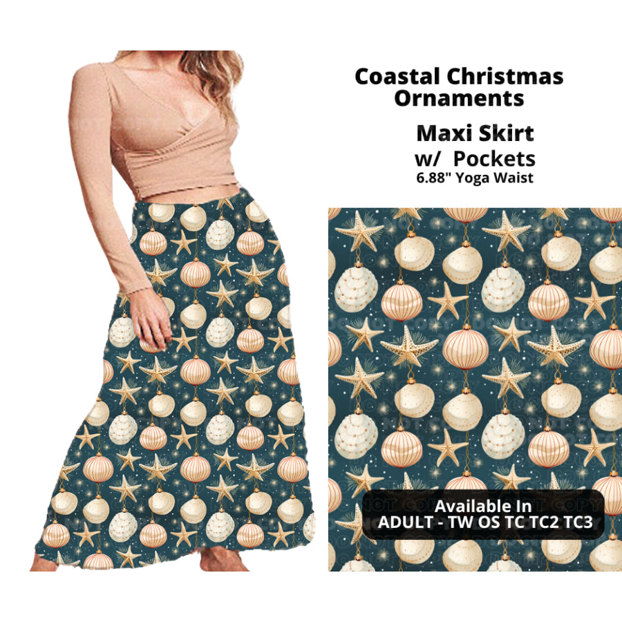 PREORDER Custom Swing and Maxi Skirts - Coastal Christmas Ornaments - Closes 30 Sep - ETA late Dec 2024 Skirts