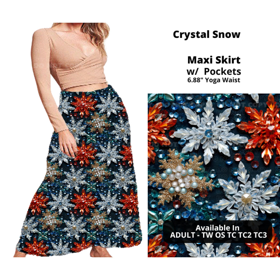 PREORDER Custom Swing and Maxi Skirts - Crystal Snow - Closes 30 Sep - ETA late Dec 2024 Skirts