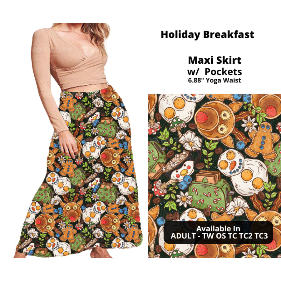 PREORDER Custom Swing and Maxi Skirts - Holiday Breakfast - Closes 30 Sep - ETA late Dec 2024 Skirts