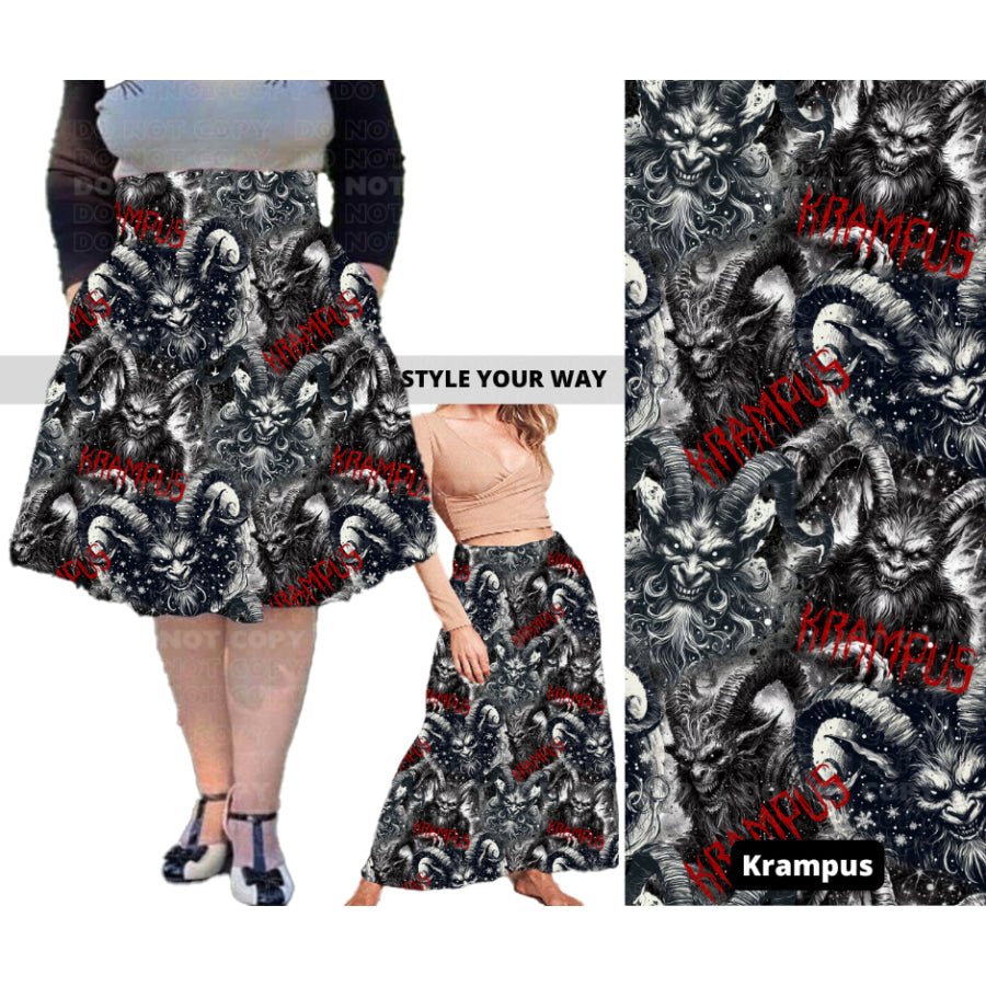 PREORDER Custom Swing and Maxi Skirts - Krampus - Closes 30 Sep - ETA late Dec 2024 Skirts