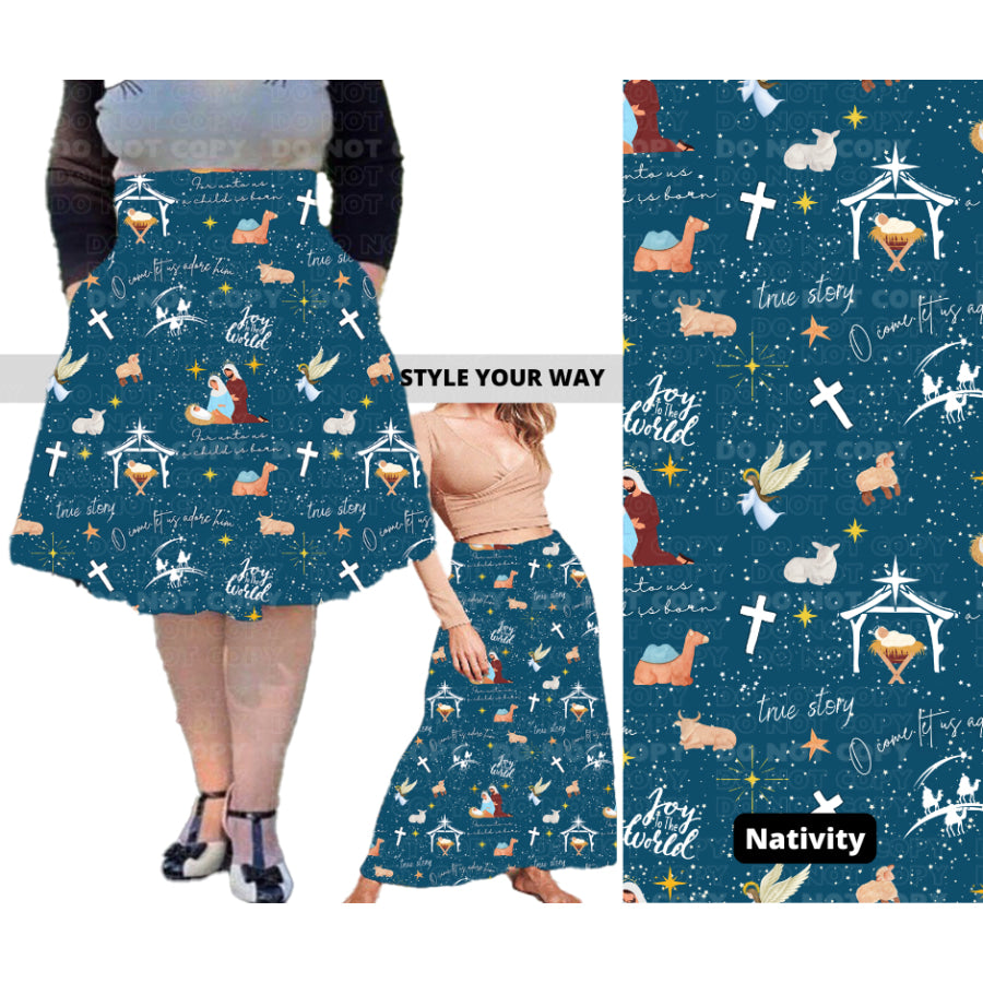 PREORDER Custom Swing and Maxi Skirts - Nativity - Closes 30 Sep - ETA late Dec 2024 Skirts