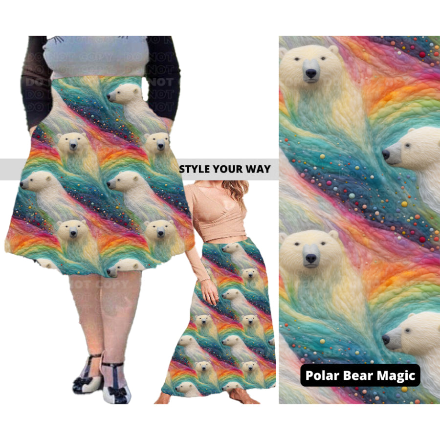 PREORDER Custom Swing and Maxi Skirts - Polar Bear Magic - Closes 30 Sep - ETA late Dec 2024 Skirts