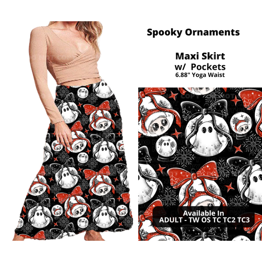 PREORDER Custom Swing and Maxi Skirts - Spooky Ornaments - Closes 30 Sep - ETA late Dec 2024 Skirts