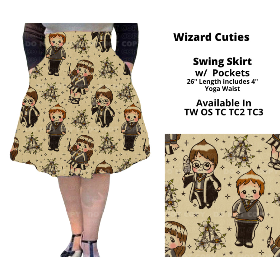 PREORDER Custom Swing and Maxi Skirts - Wizard Cuties - Closes 30 Sep - ETA late Dec 2024 Skirts