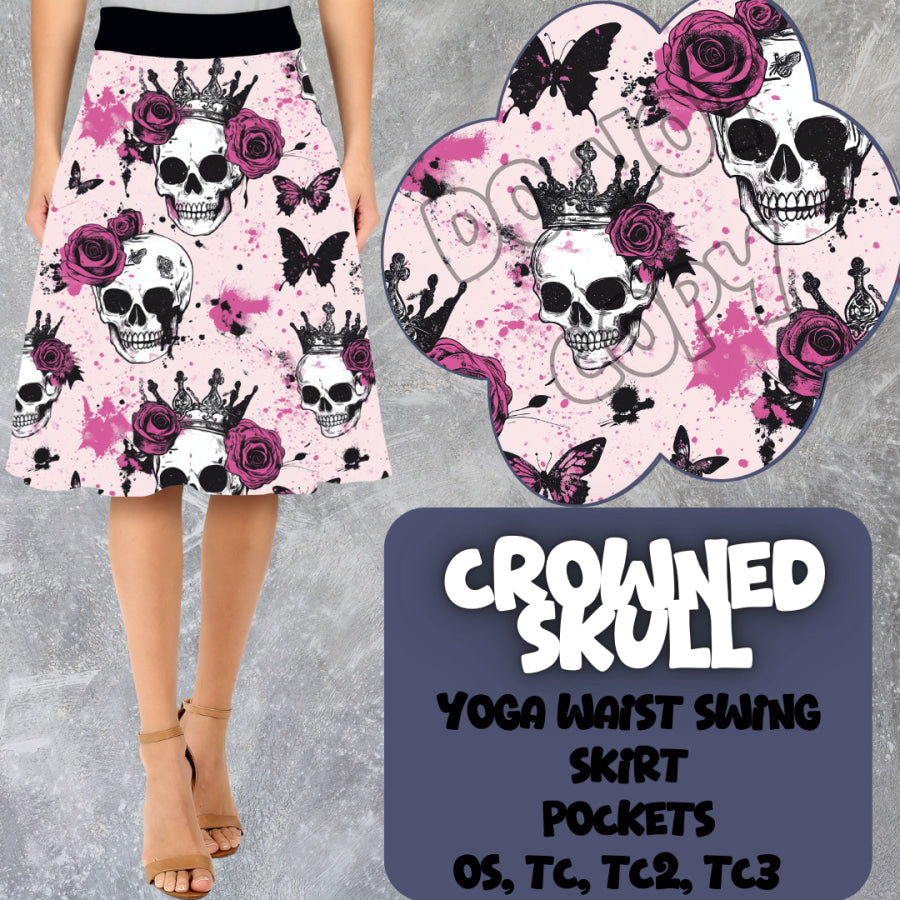 PREORDER Custom Swing Skirts - Crowned Skull - Closes 15 Mar - ETA early Jun 2025 Skirts