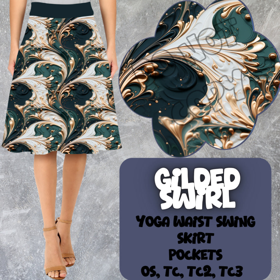 PREORDER Custom Swing Skirts - Gilded Swirl - Closes 15 Mar - ETA early Jun 2025 Skirts