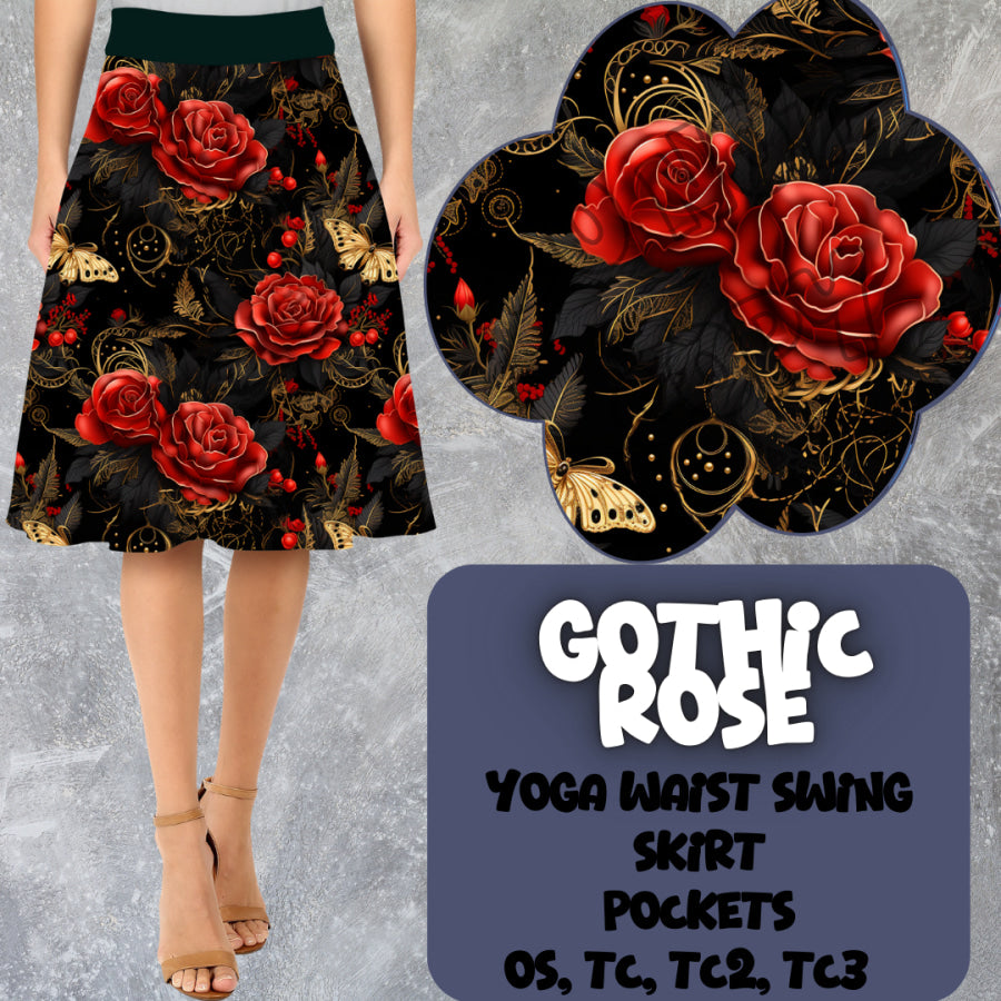 PREORDER Custom Swing Skirts - Gothic Rose - Closes 15 Mar - ETA early Jun 2025 Skirts