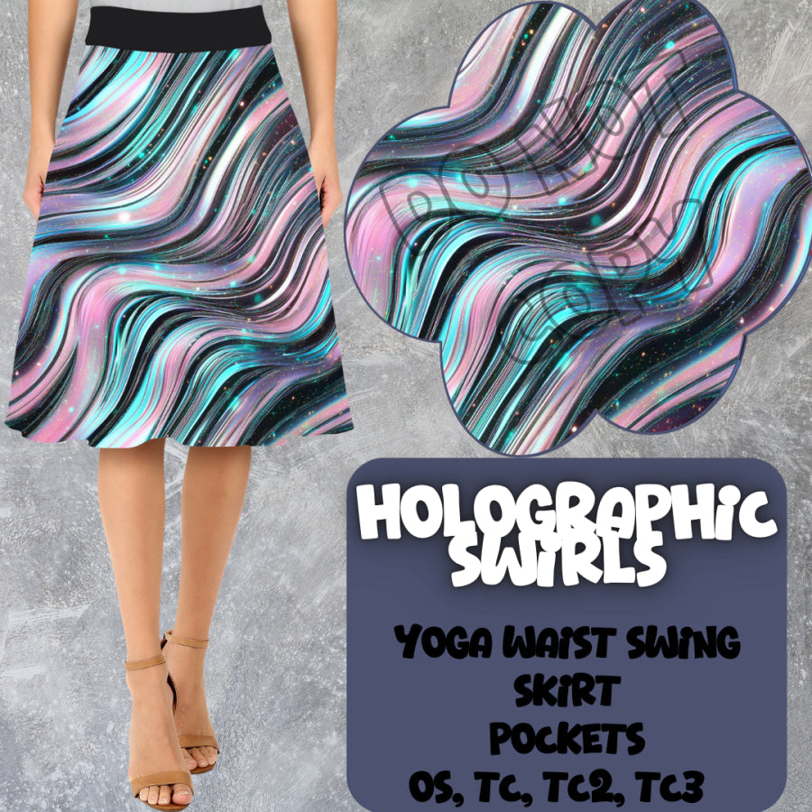 PREORDER Custom Swing Skirts - Holographic Swirls - Closes 15 Mar - ETA early Jun 2025 Skirts